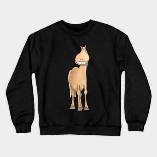 Horse, with perfect teeth! Give us a smile! Crewneck Sweatshirt